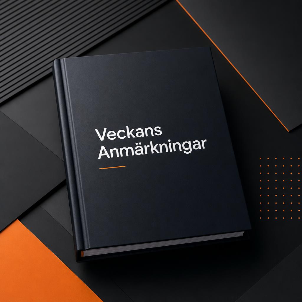 Veckans Anmärkningar som stängd tryckt katalog från SVAT
