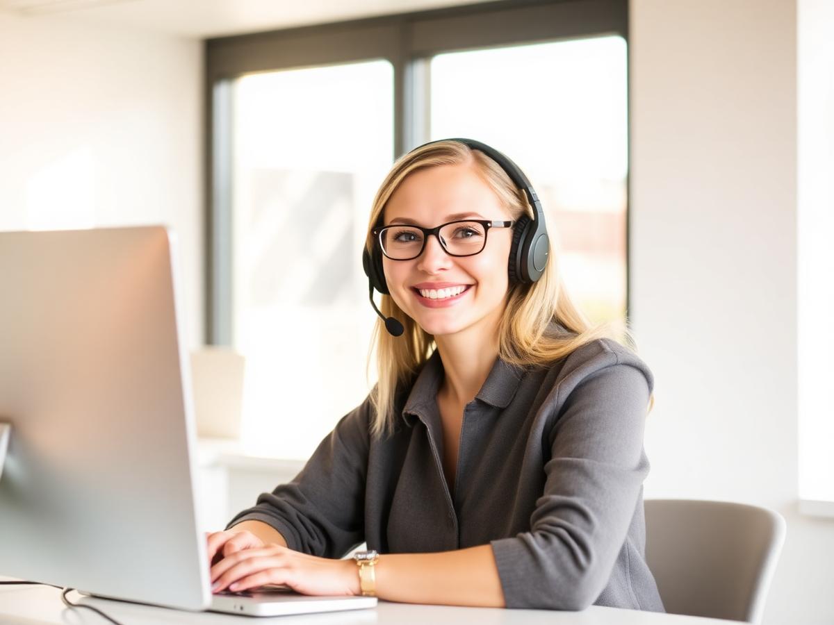 Kundservicemedarbetare på SVAT med headset